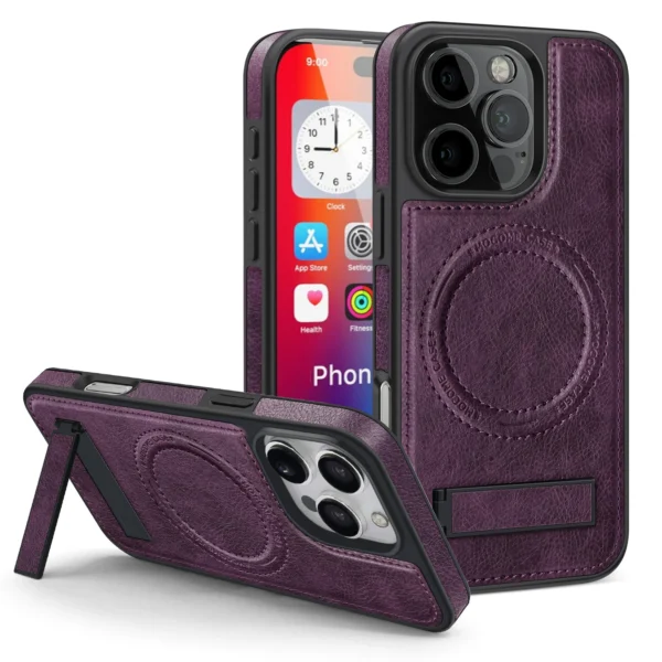 Premium Folding Leather iPhone Case