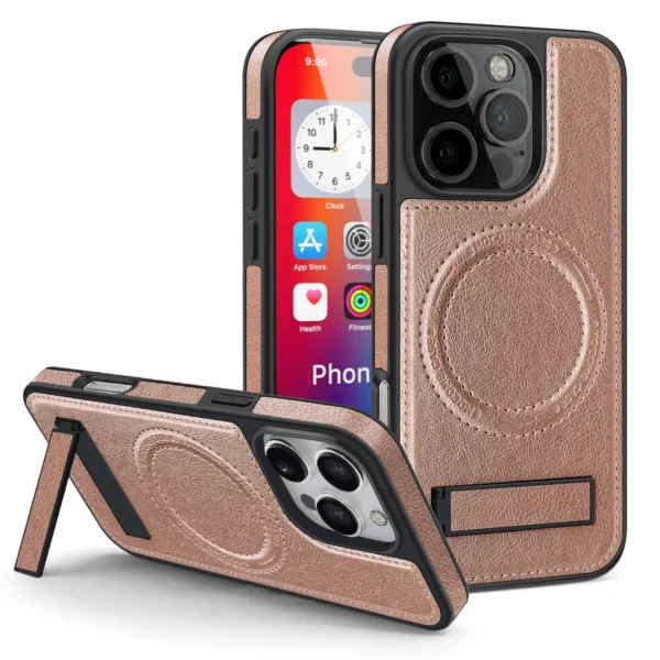 Premium Leather Magnetic iPhone Case