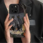 Cartoon Dark Funny Monster Cat Fox Creative Phone Case For iPhone
