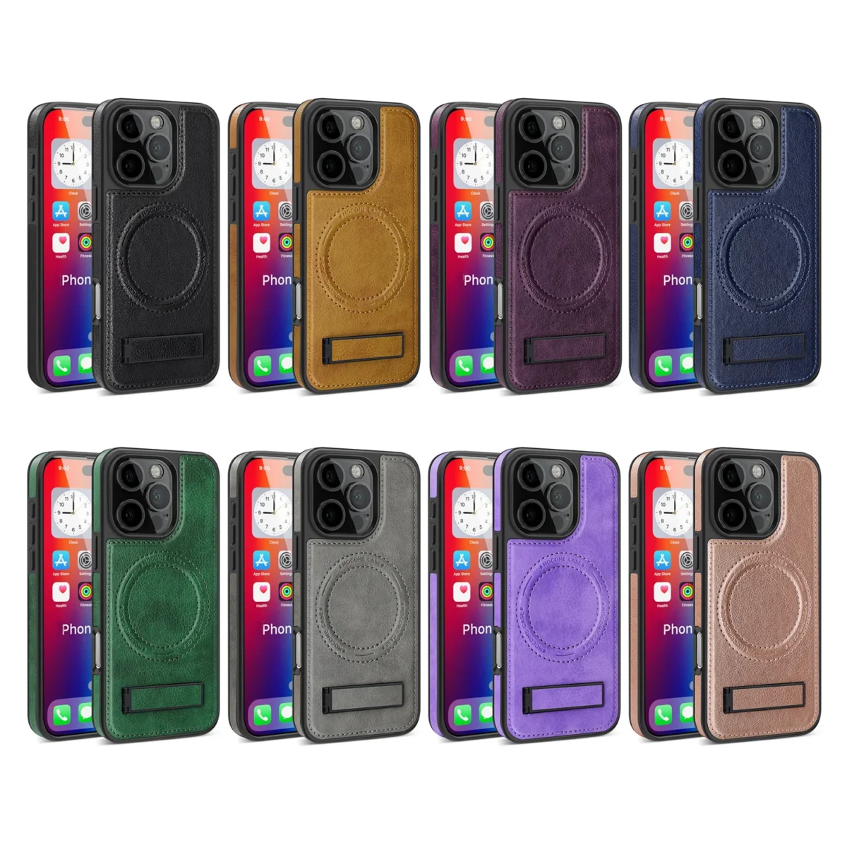 Premium Folding Leather iPhone Case