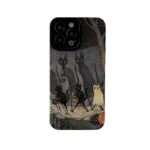 Cartoon Dark Funny Monster Cat Fox Creative Phone Case For iPhone