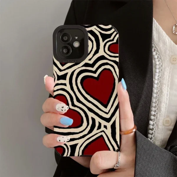 Romantic Hearts Mobile Phone Case or iPhone