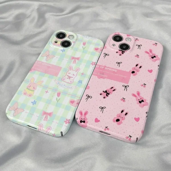 Pink Sweet Soft Rabbit Cartoon Anime Case for IPHONE