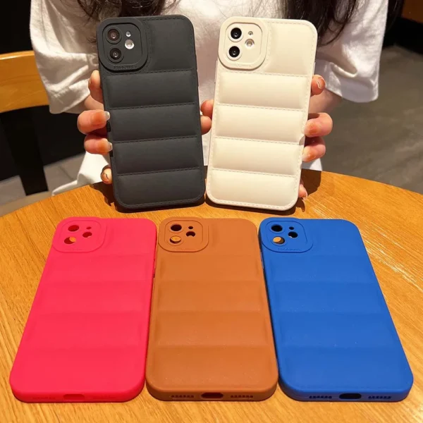 Down Coat Style Case For iPhone