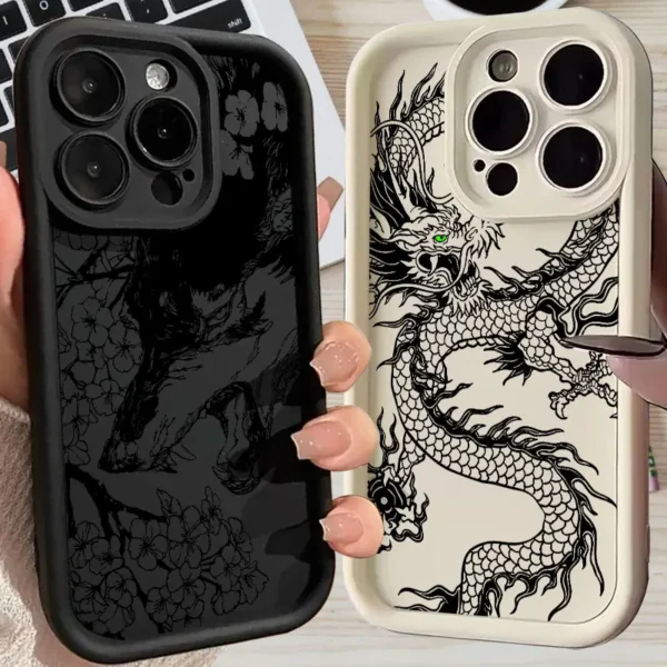 Fashion Fox Dragon Owl Tiger Phone Case For iPhone