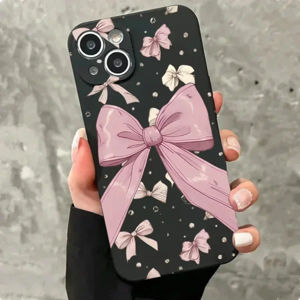 Cute Cartoon Bowknot Phone Case For iPhone