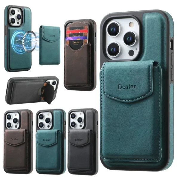 Detachable Leather Wallet Case for iPhone