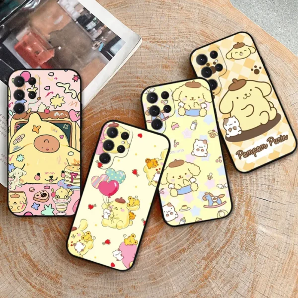 Cartoon PomPom Purin Phone Case For Samsung Galaxy