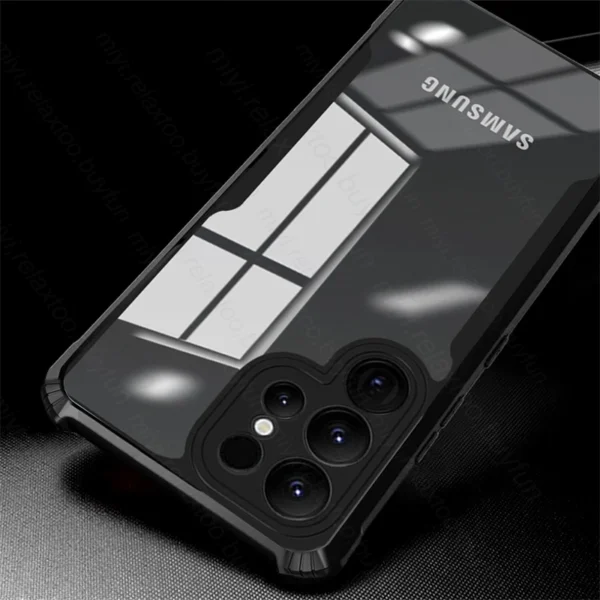 Transparent Acrylic Armor Shockproof Case For Samsung Galaxy